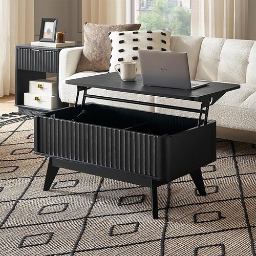 Used Amazon Black Lift Top Coffee Table  for sale on AptDeco