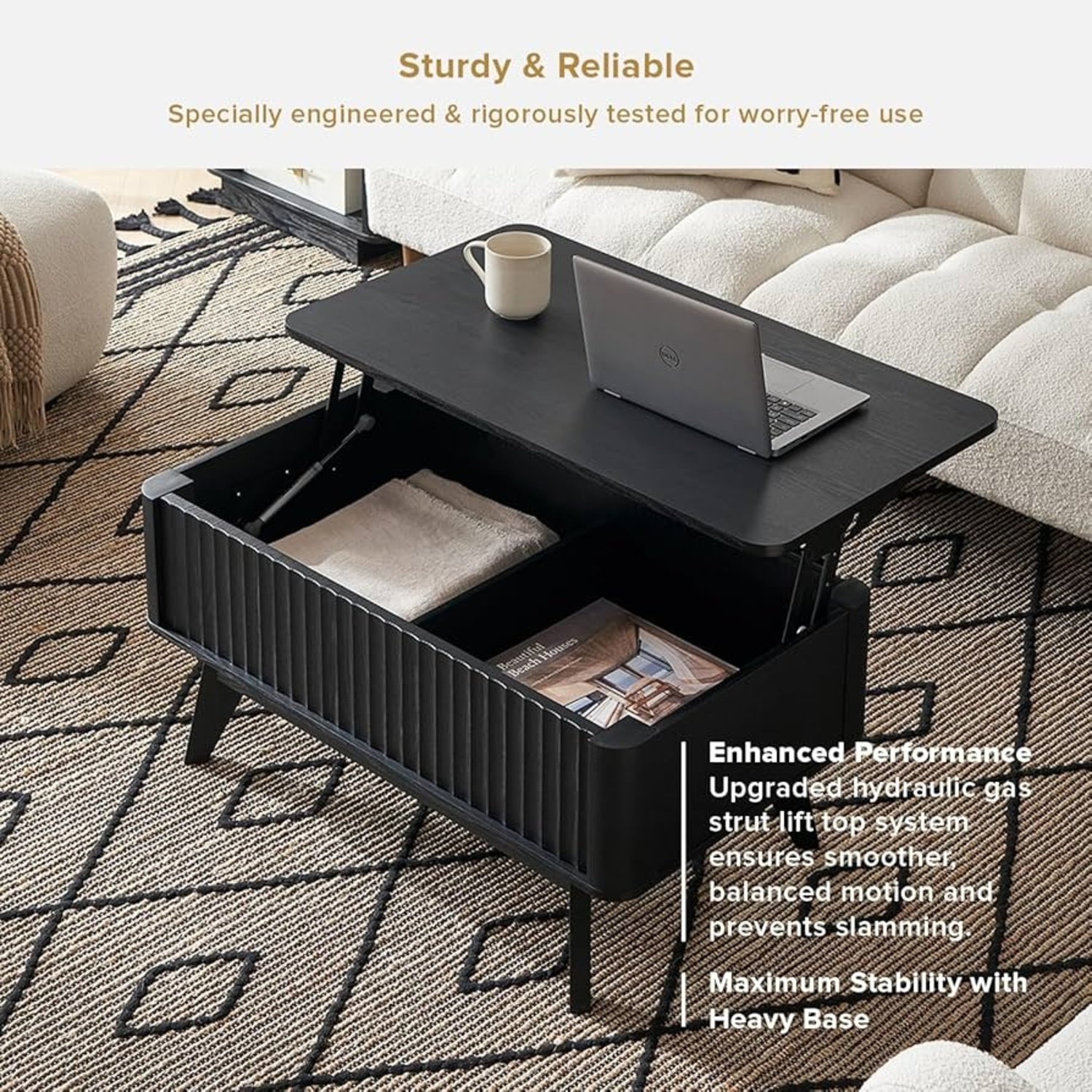 Amazon Black Lift Top Coffee Table  - image-14