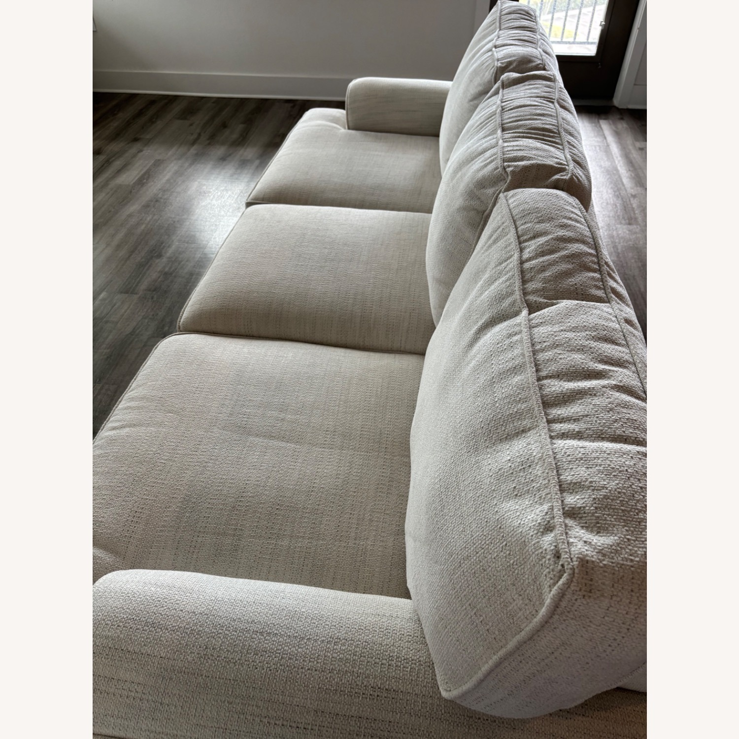 Rooms To Go  White Fabric 3+ Piece Sectional - image-2