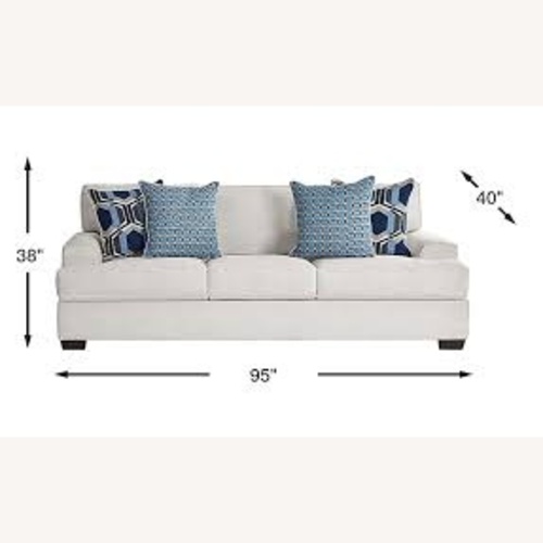 Used Rooms To Go  White Fabric 3+ Piece Sectional for sale on AptDeco