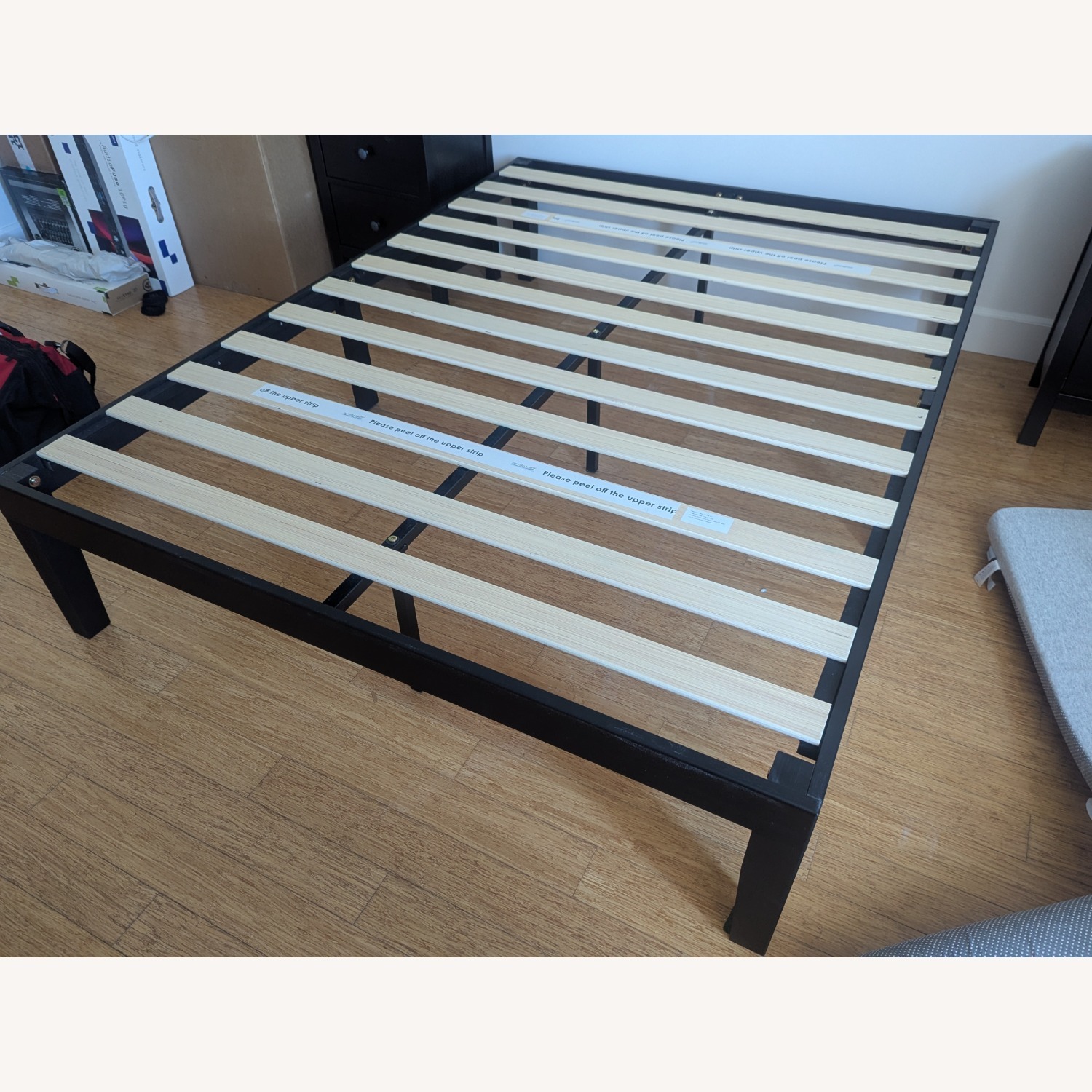 Black Wood Queen Bed Frame - image-1