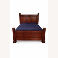 Statton Furniture Dark Brown Wood Queen Bed