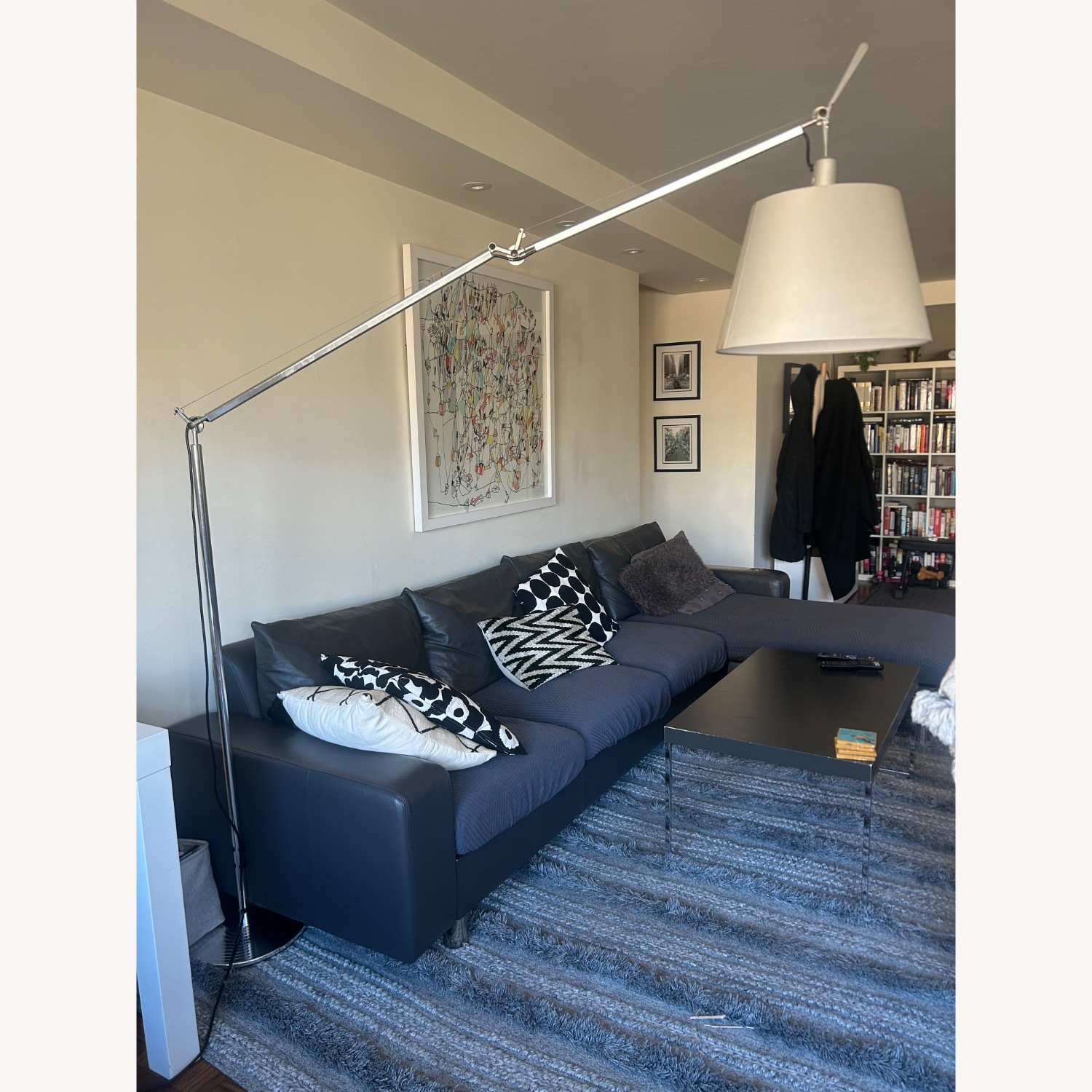 Artemide Tolomeo Silver Metal Floor Lamp - AptDeco