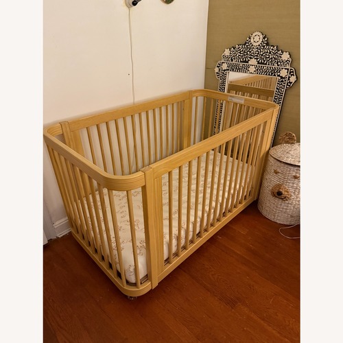 Used Wave Convertible Crib in Natural Wood  for sale on AptDeco
