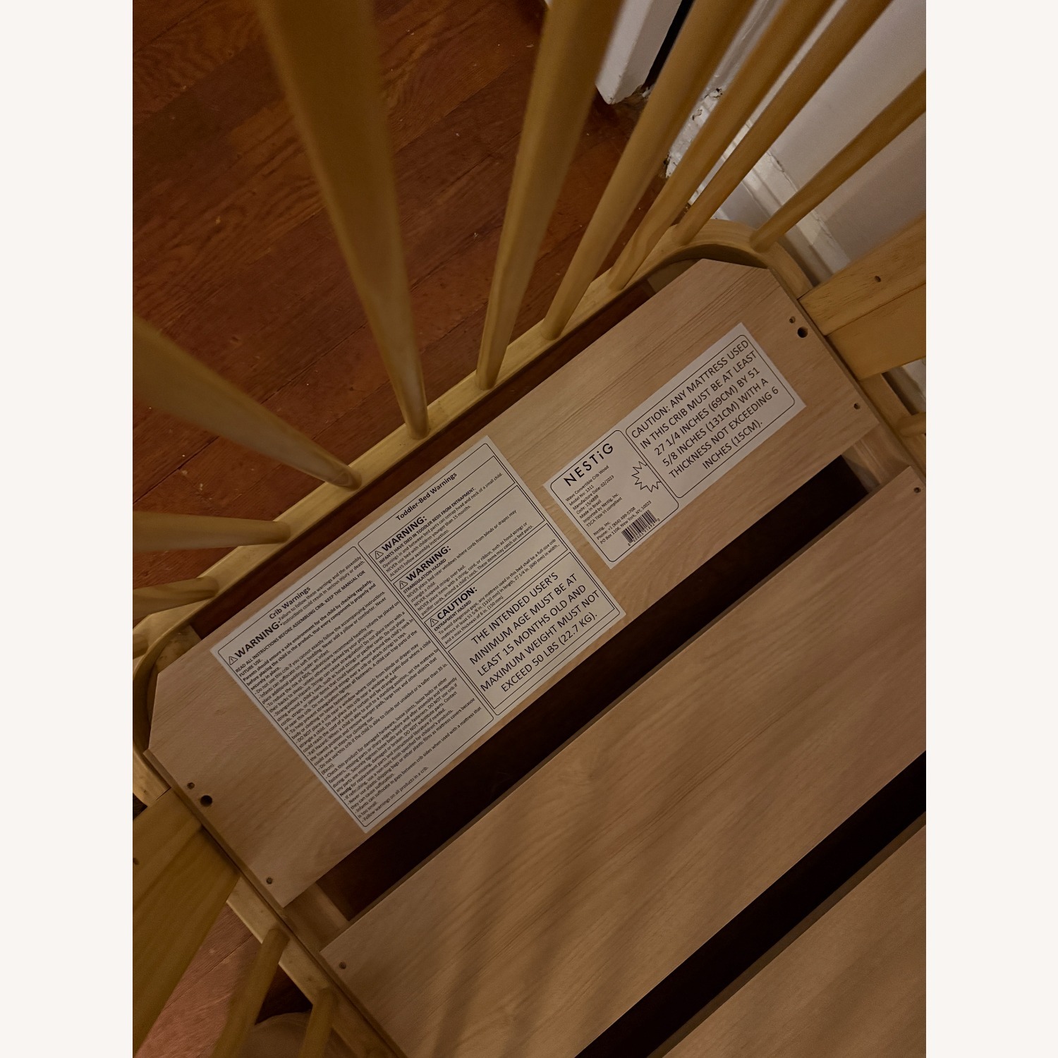 Wave Convertible Crib in Natural Wood  - image-5