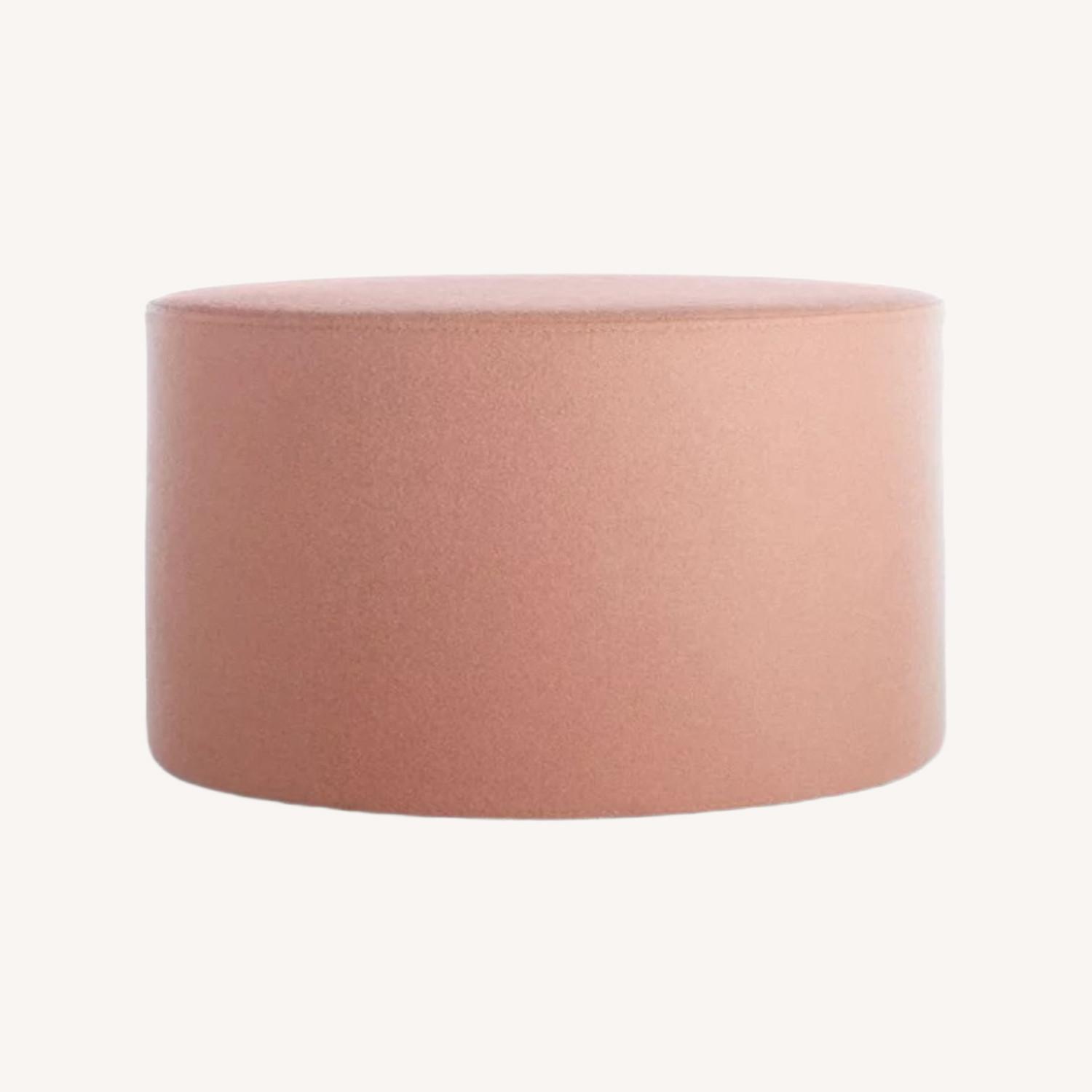 Blu Dot Bumper Blush Fabric Ottoman - image-0