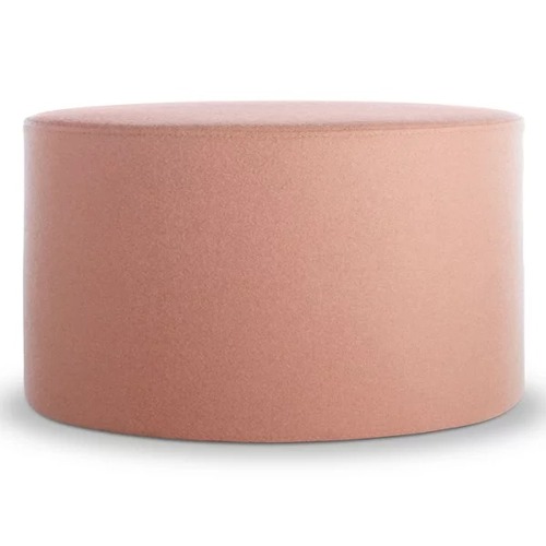 Used Blu Dot Bumper Blush Fabric Ottoman for sale on AptDeco