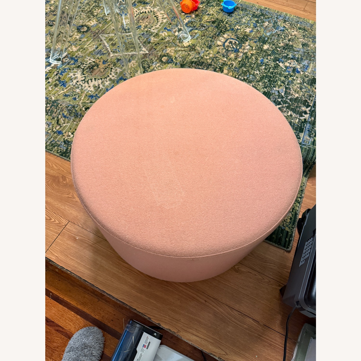 Blu Dot Bumper Blush Fabric Ottoman - image-1