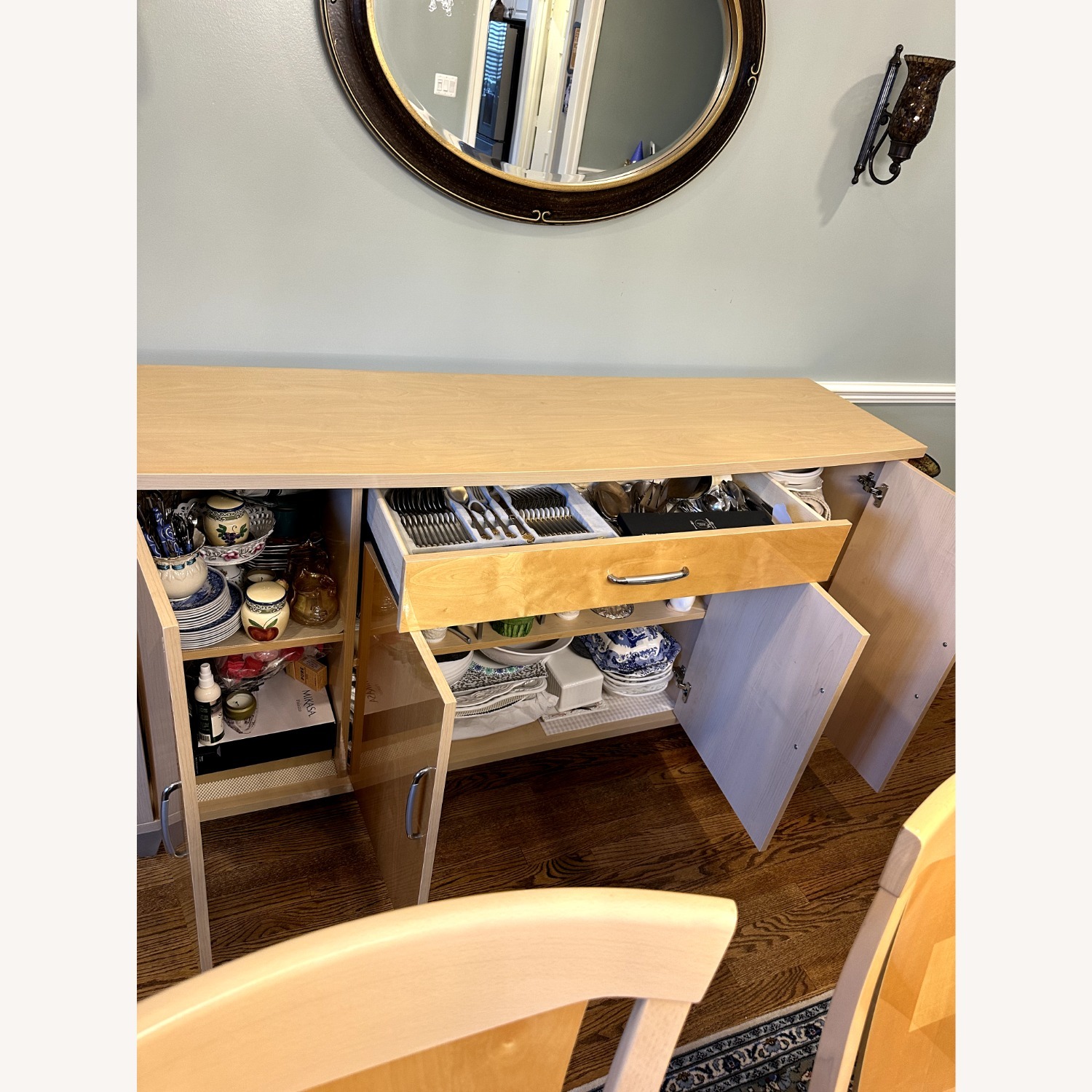 Vintage/Antique Natural Wood Sideboard - image-3