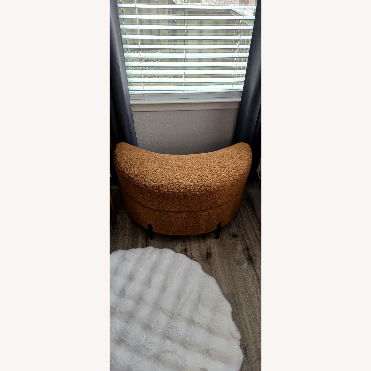 Hokku Designs Achorn Caramel Ottoman with storage - image-1