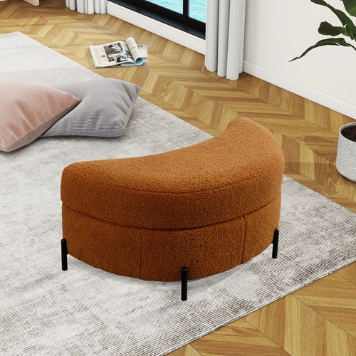 Used Hokku Designs Achorn Caramel Ottoman with storage for sale on AptDeco