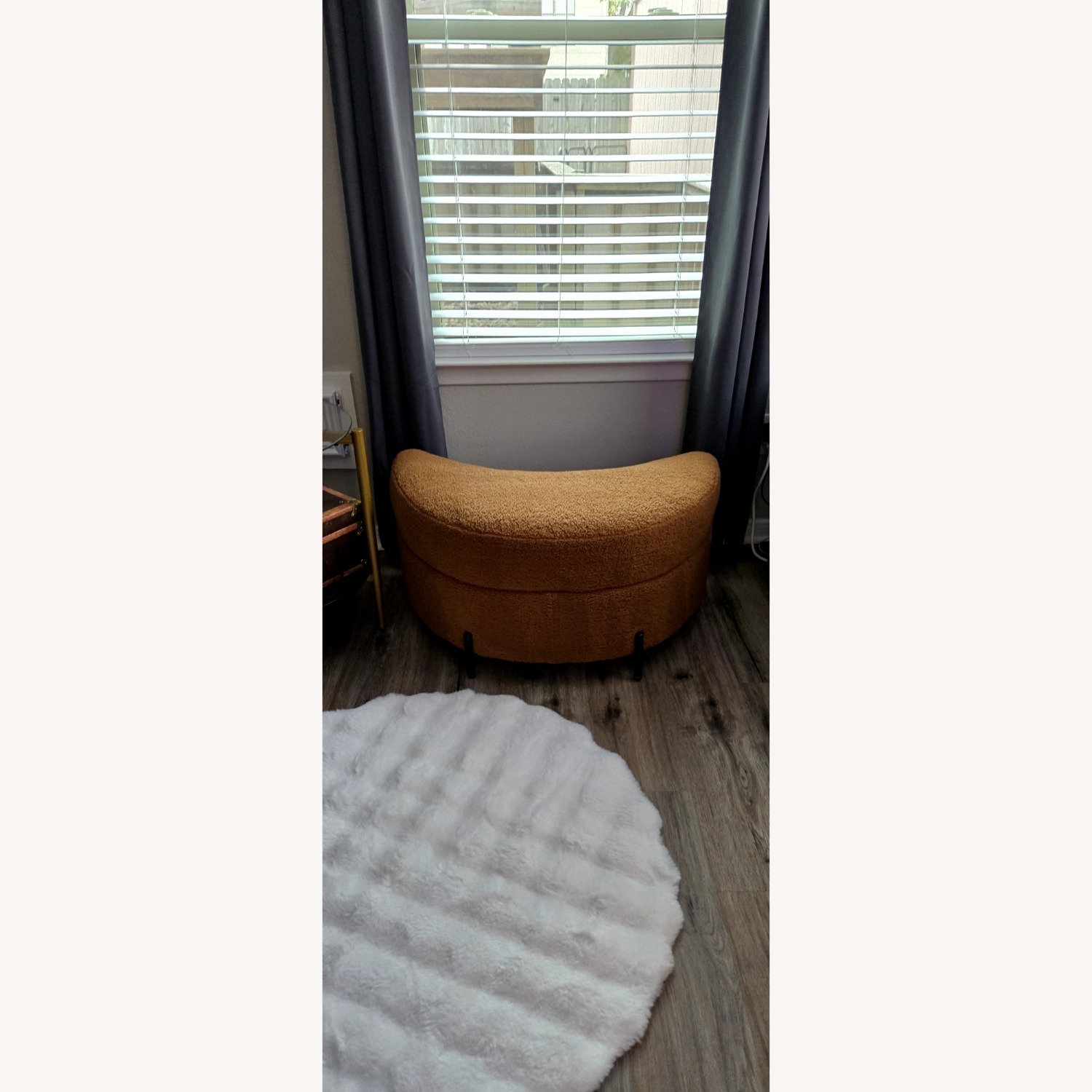 Hokku Designs Achorn Caramel Ottoman with storage - image-2