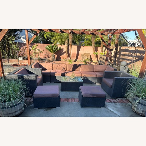 Used Outdoor Patio Wicker Furniture Set for sale on AptDeco