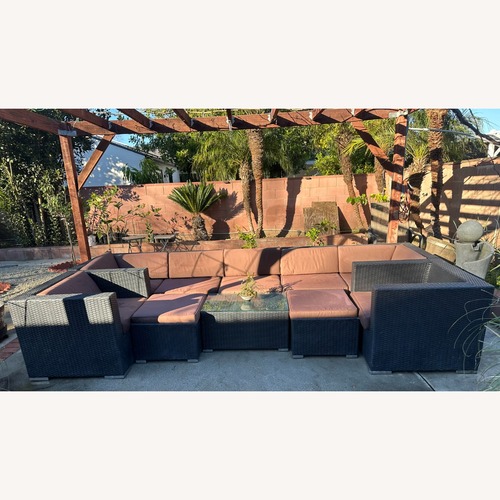 Used Outdoor Patio Wicker Furniture Set for sale on AptDeco