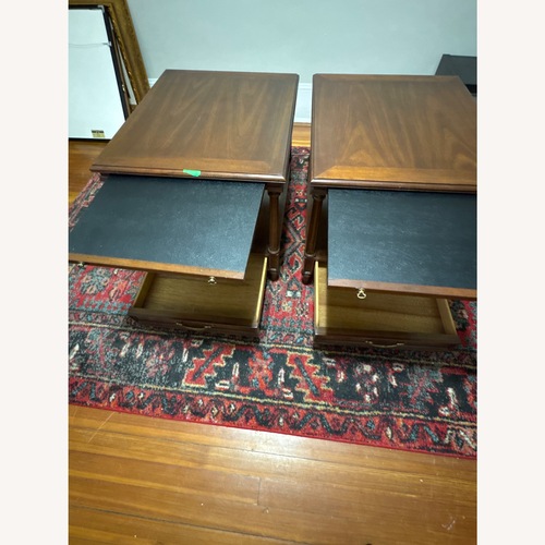Used Colonial Revival Wood End Table Set for sale on AptDeco
