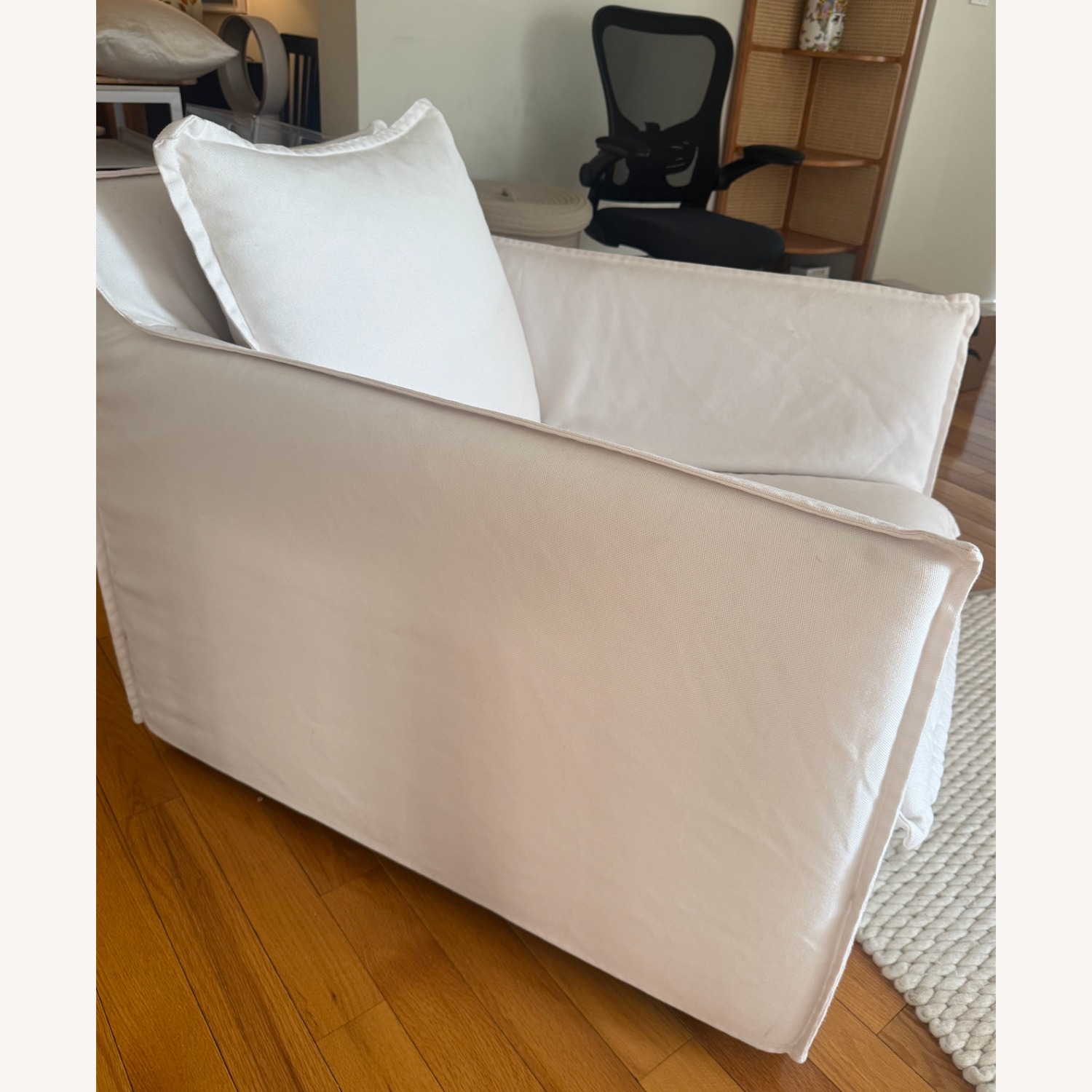 ABC Carpet and Home White Fabric Armchair - image-3