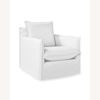 ABC Carpet and Home White Fabric Armchair