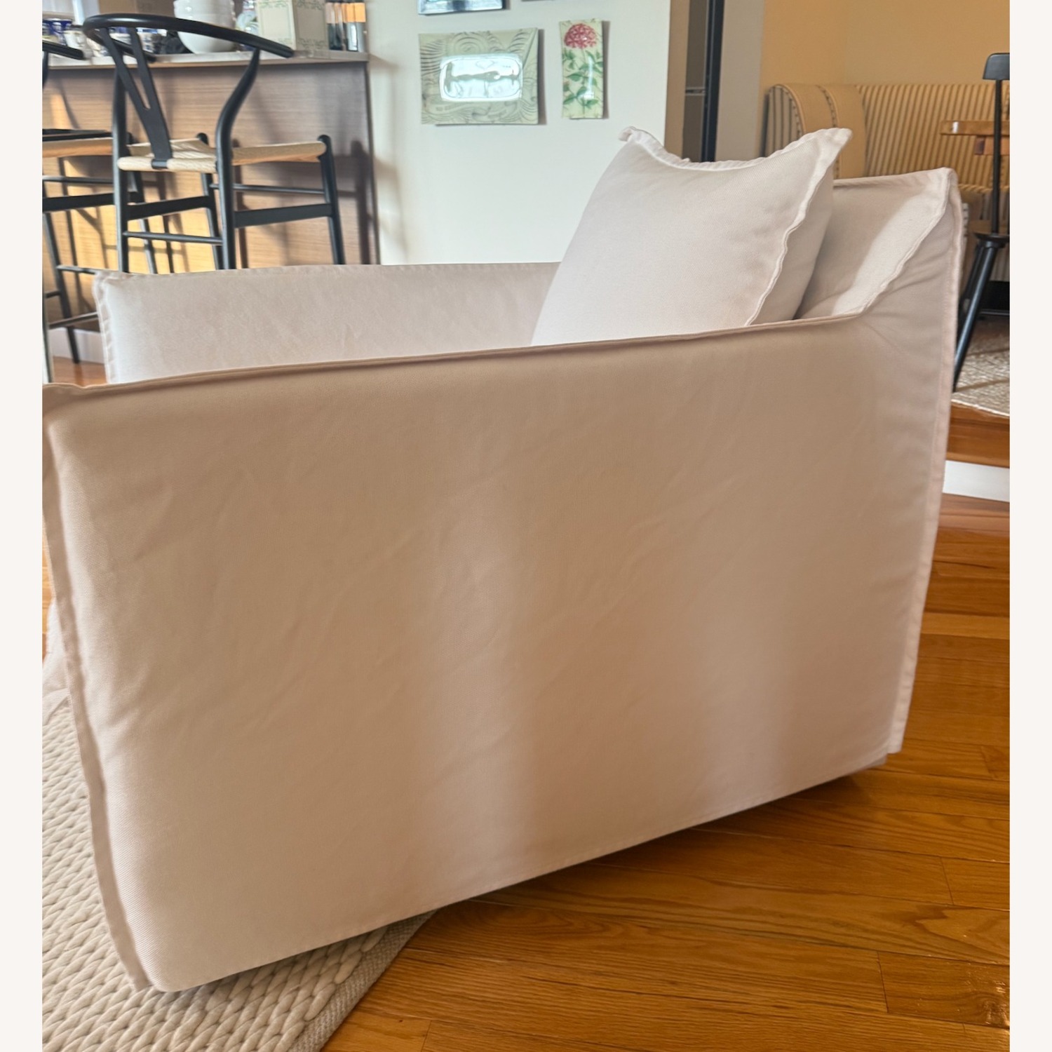 ABC Carpet and Home White Fabric Armchair - image-5