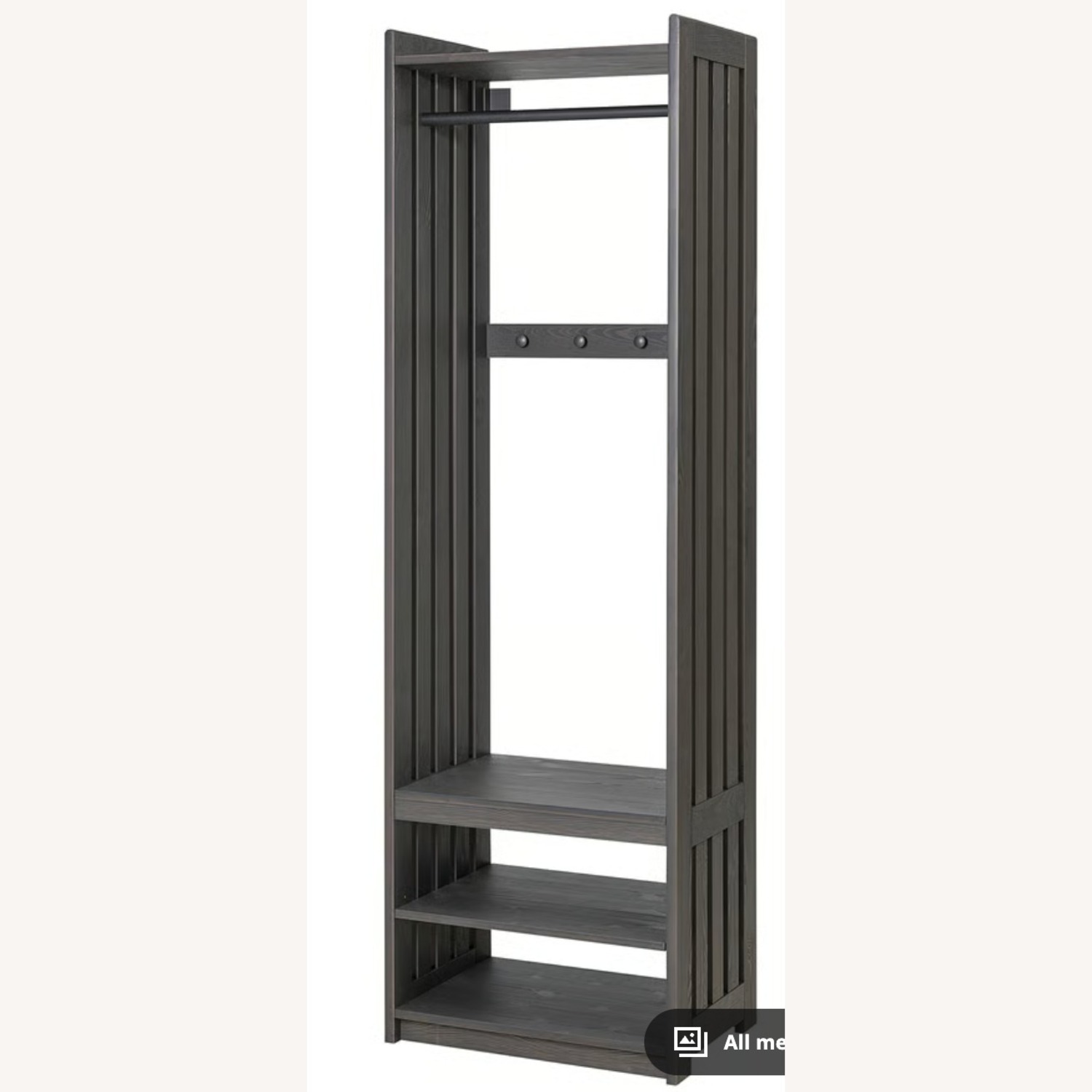IKEA Dark Gray Wood Coat Rack - image-1