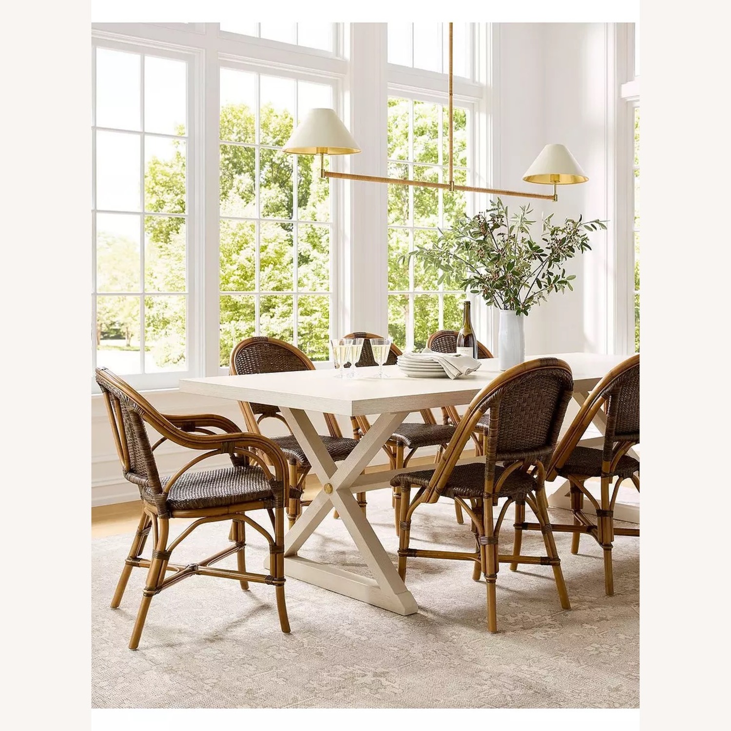 Serena & Lily Hayes White Wood Dining Table - image-9