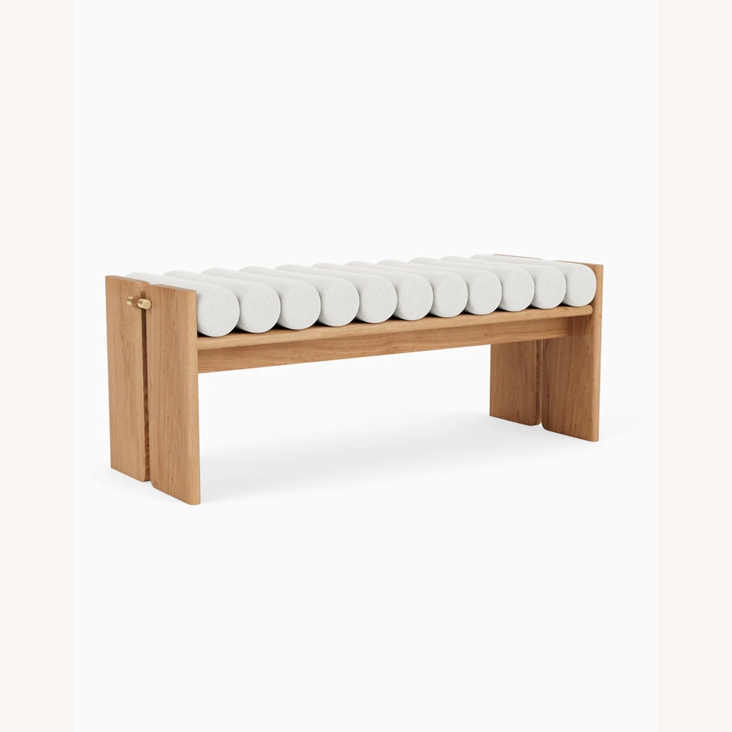 Denver Modern Jasper Bench in White Oak - image-6