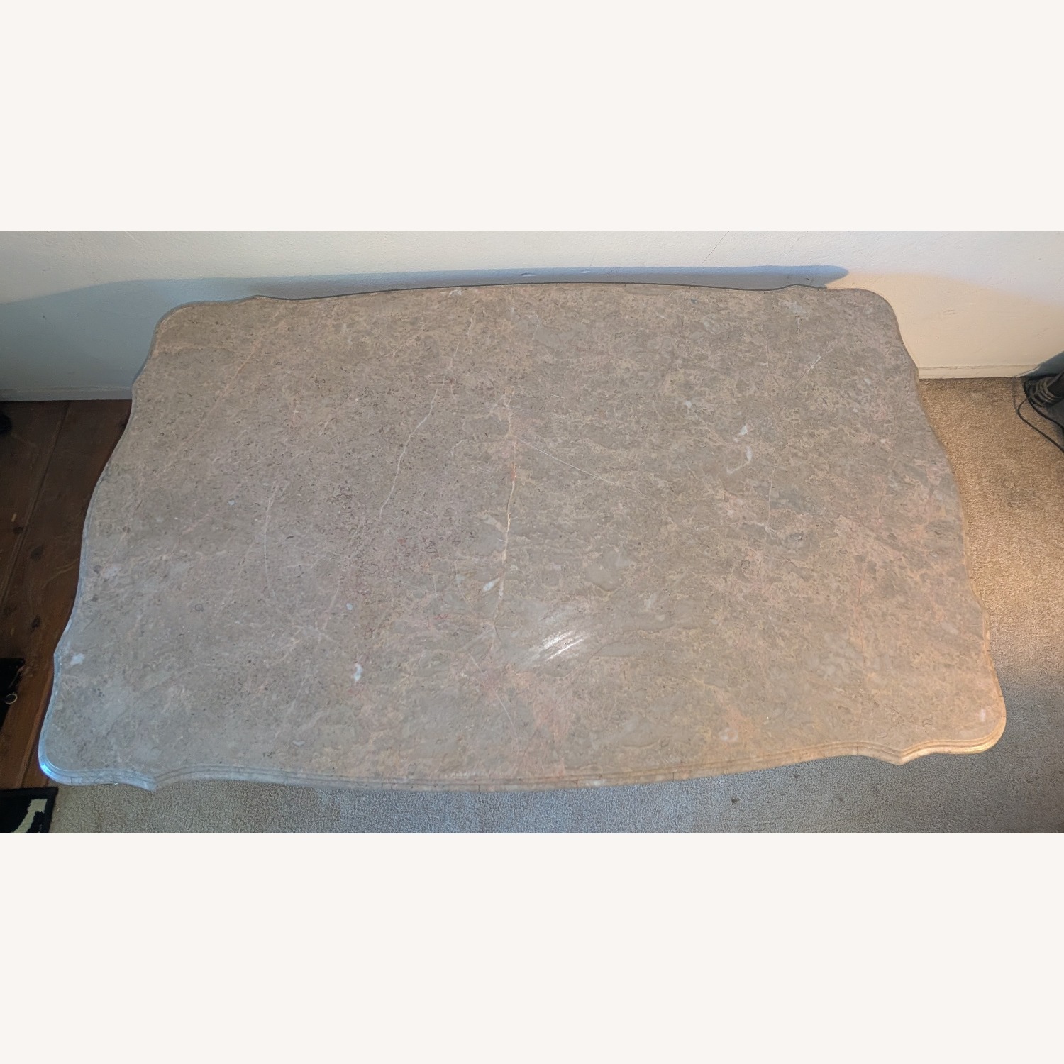 Marbled Cocktail Coffee Table Gold Finish - image-3