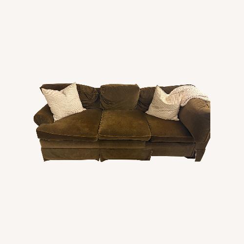 Used Brown Velvet Sofa for sale on AptDeco