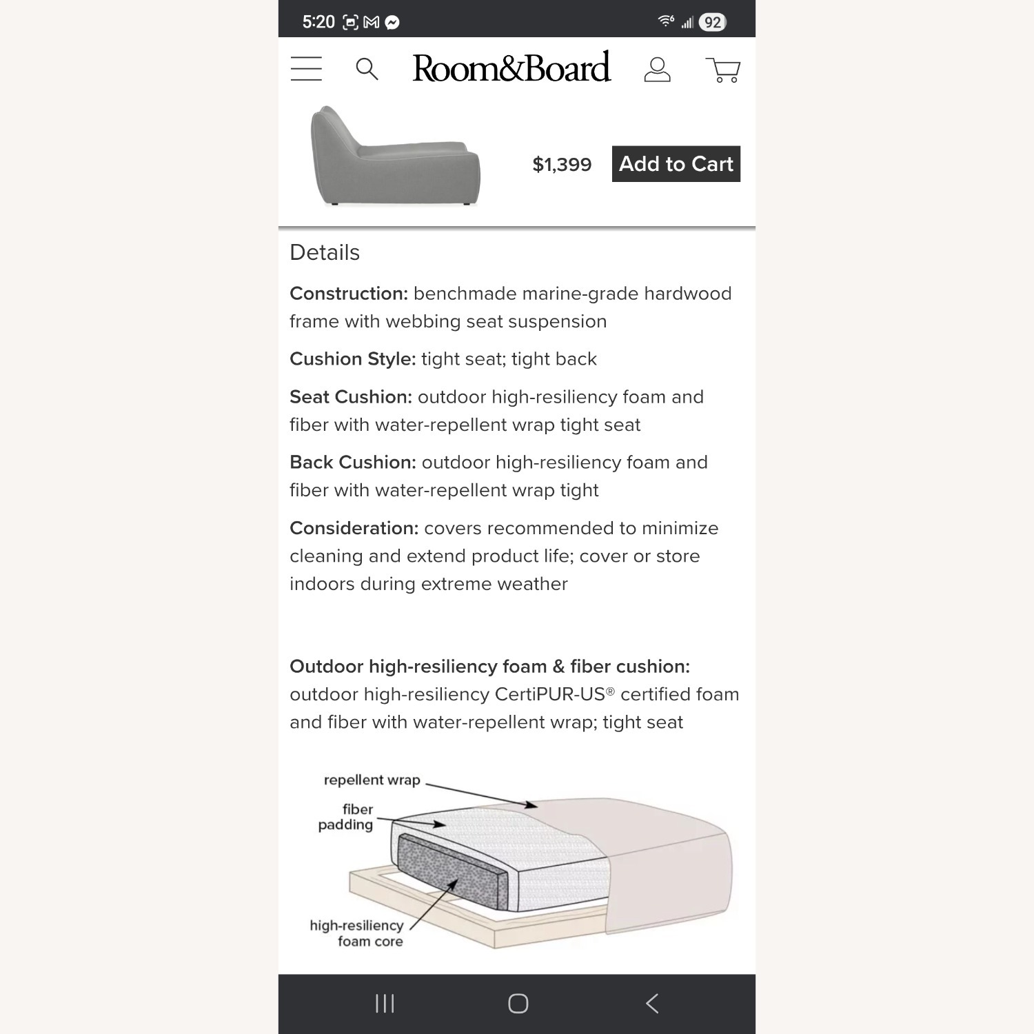 Room & Board Maya Chaise - image-3