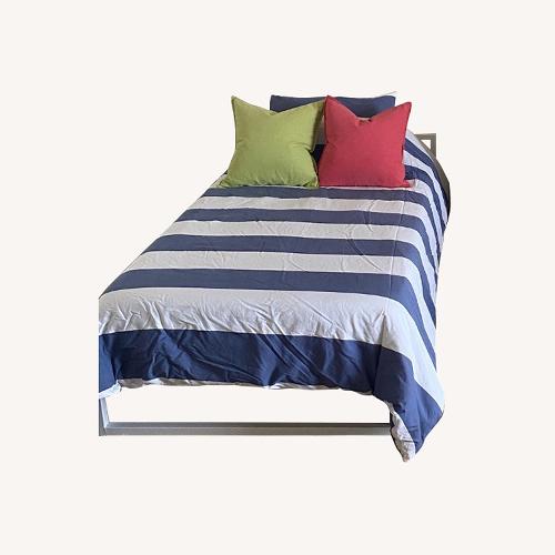 Used Luminaire White Steel Twin Bed for sale on AptDeco