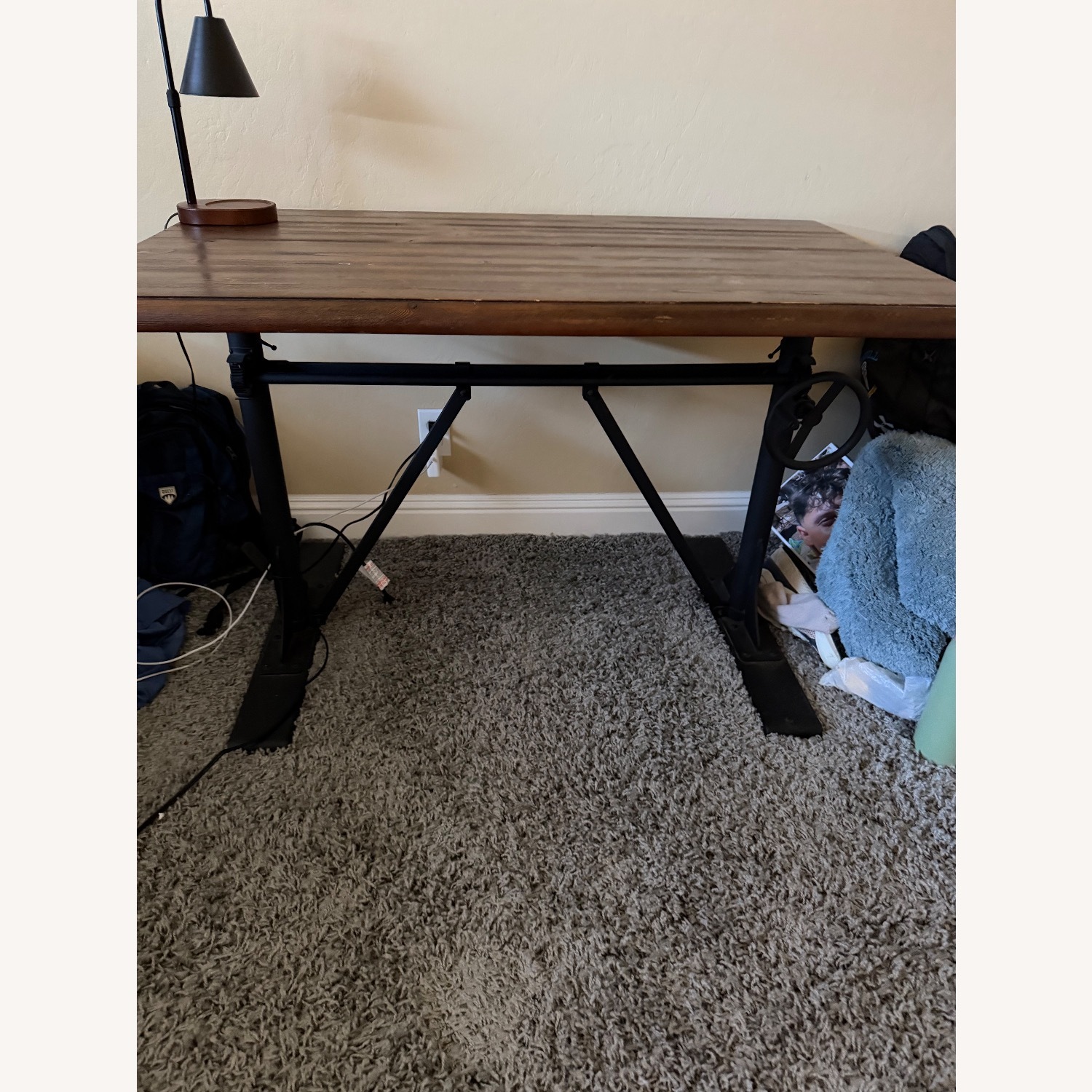 Pottery Barn Pittsburgh Dark Brown Wood Desk - image-1