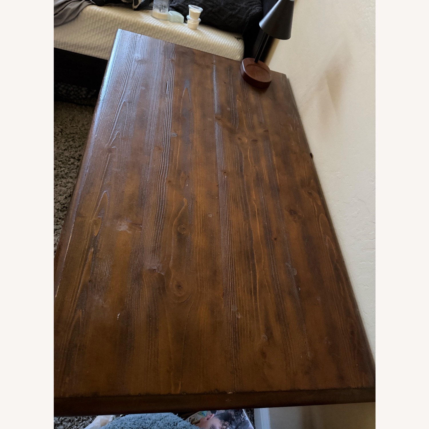 Pottery Barn Pittsburgh Dark Brown Wood Desk - image-2