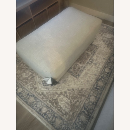Used Ashley Furniture Light Gray Ottoman for sale on AptDeco