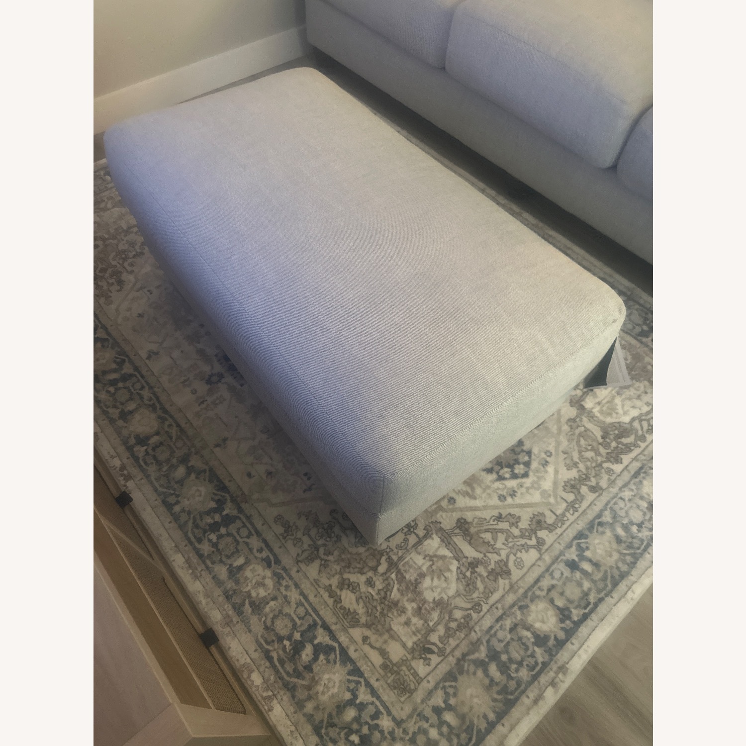 Ashley Furniture Light Gray Ottoman - image-2