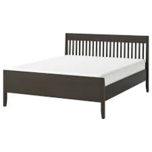 Used IKEA Dark Brown Wood King Bed for sale on AptDeco