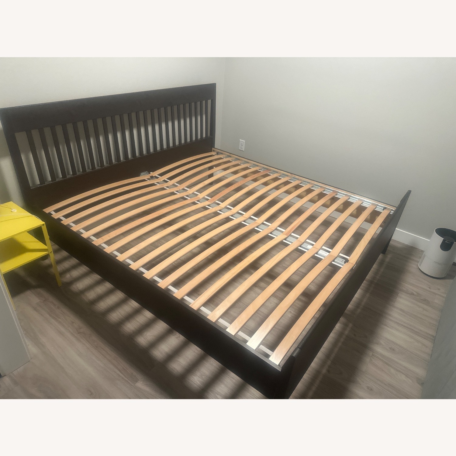 IKEA Dark Brown Wood King Bed - image-2