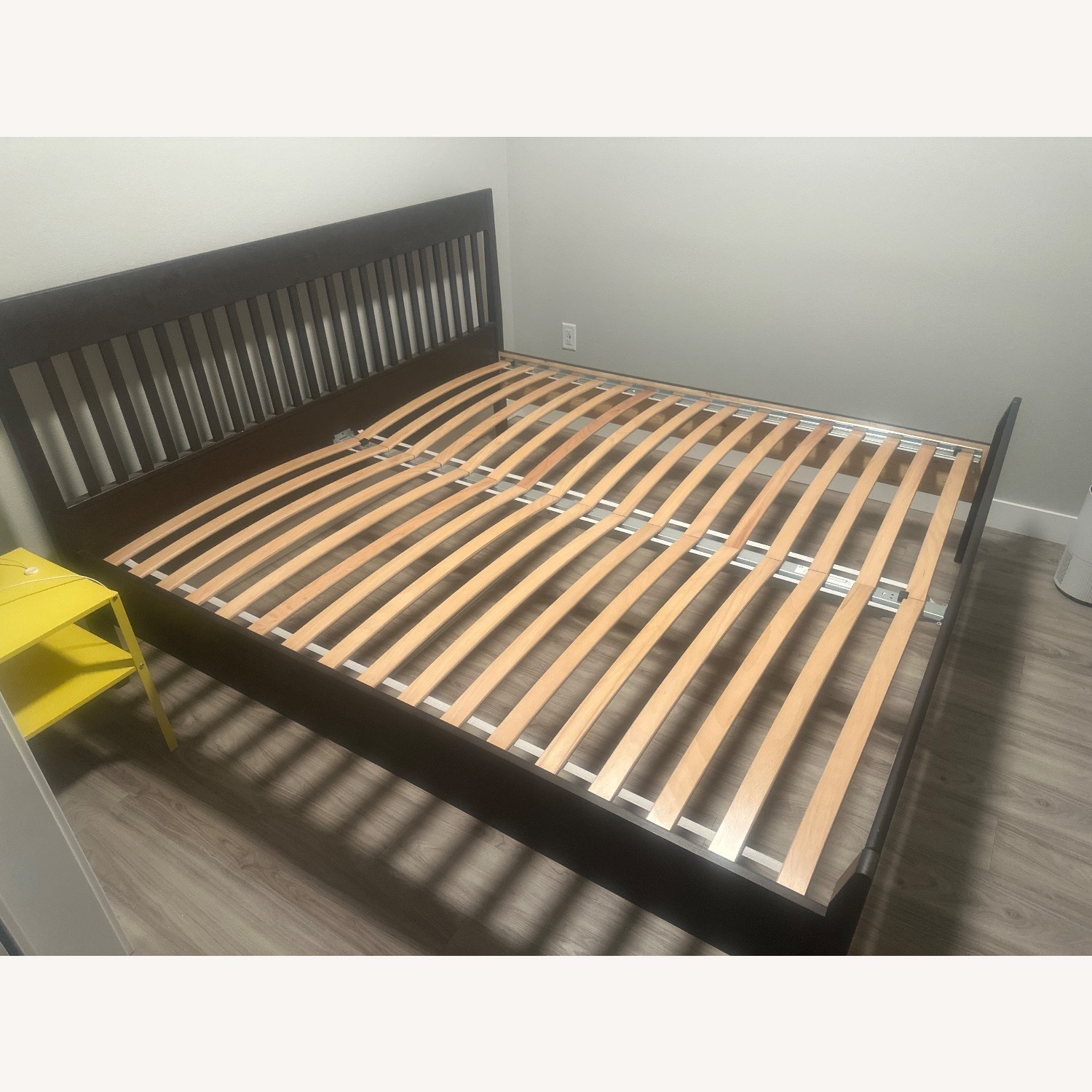 IKEA Dark Brown Wood King Bed - image-1