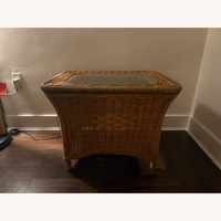 Vintage/Antique Natural Wicker Side Table