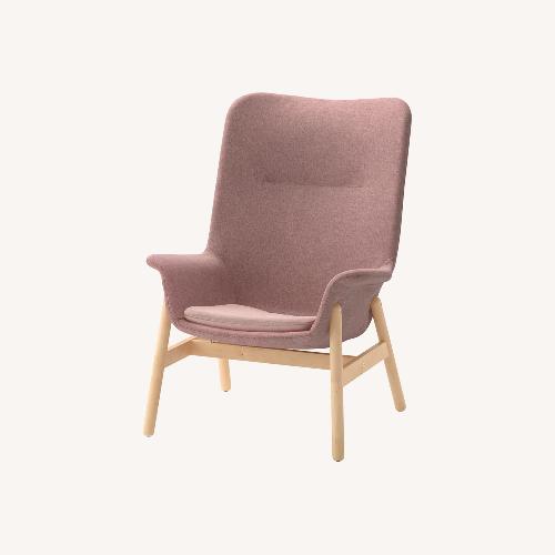 Used IKEA Vedbo Pink Wood Armchair for sale on AptDeco