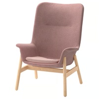IKEA Vedbo Pink Wood Armchair
