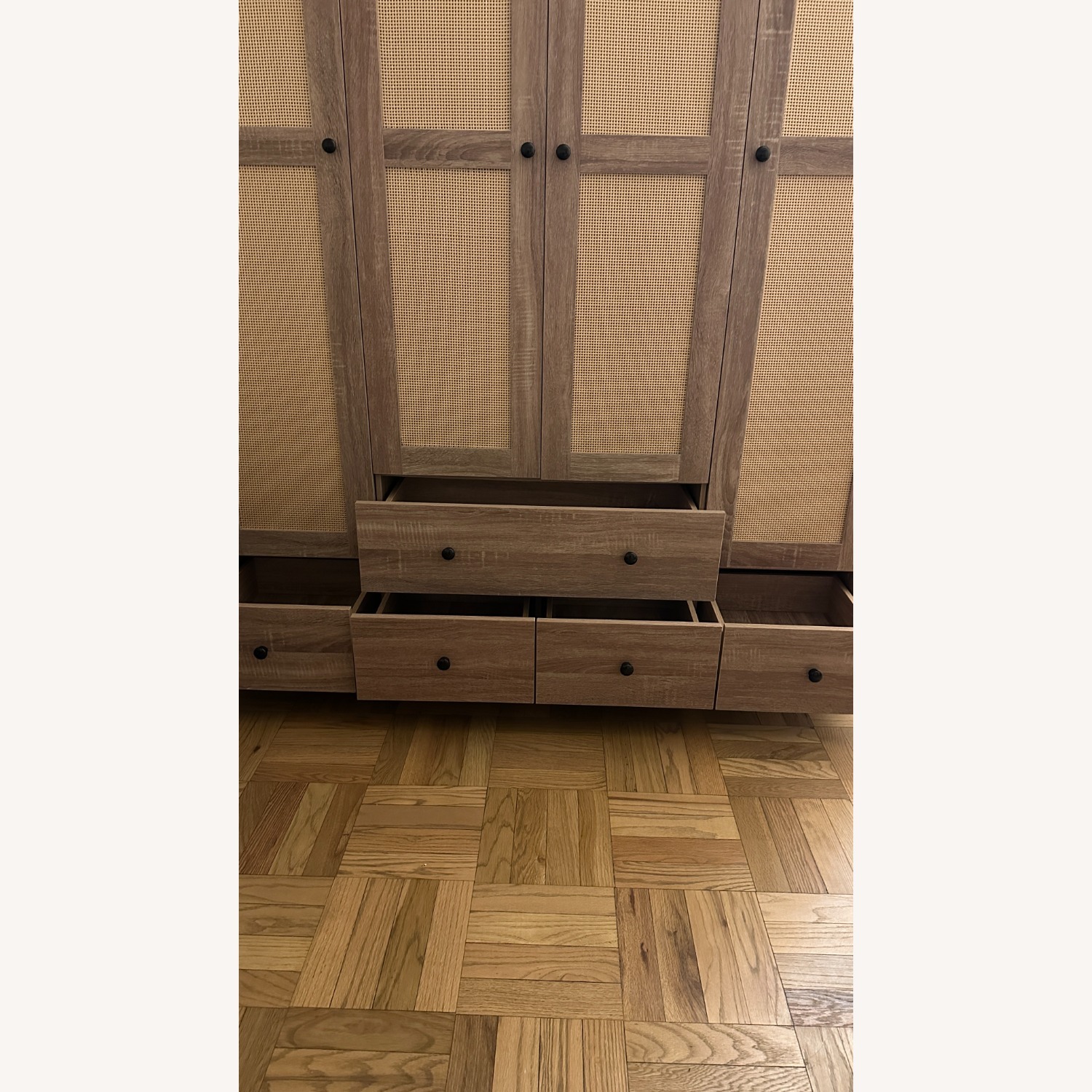 Wayfair Gracie Oaks Light Brown Wood Armoire - image-5