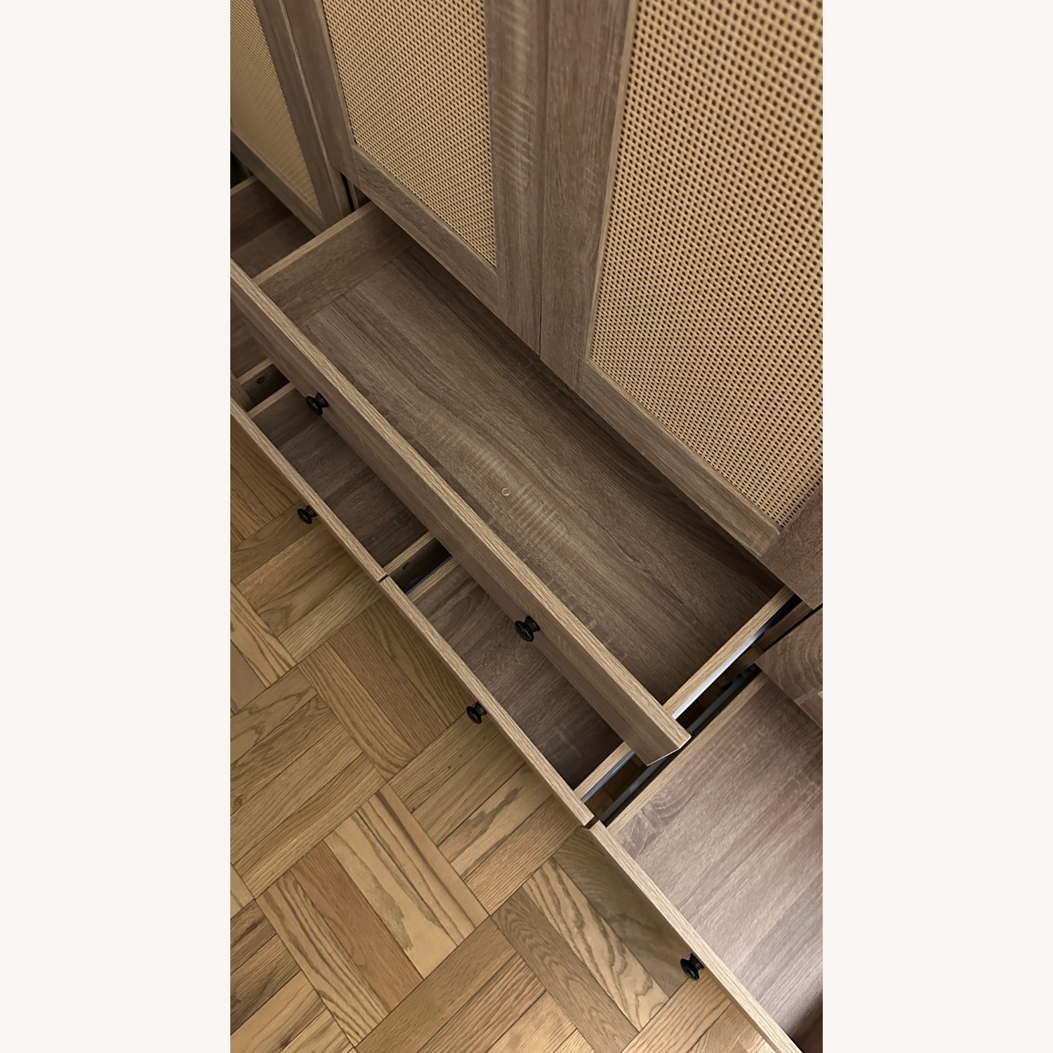 Wayfair Gracie Oaks Light Brown Wood Armoire - image-1