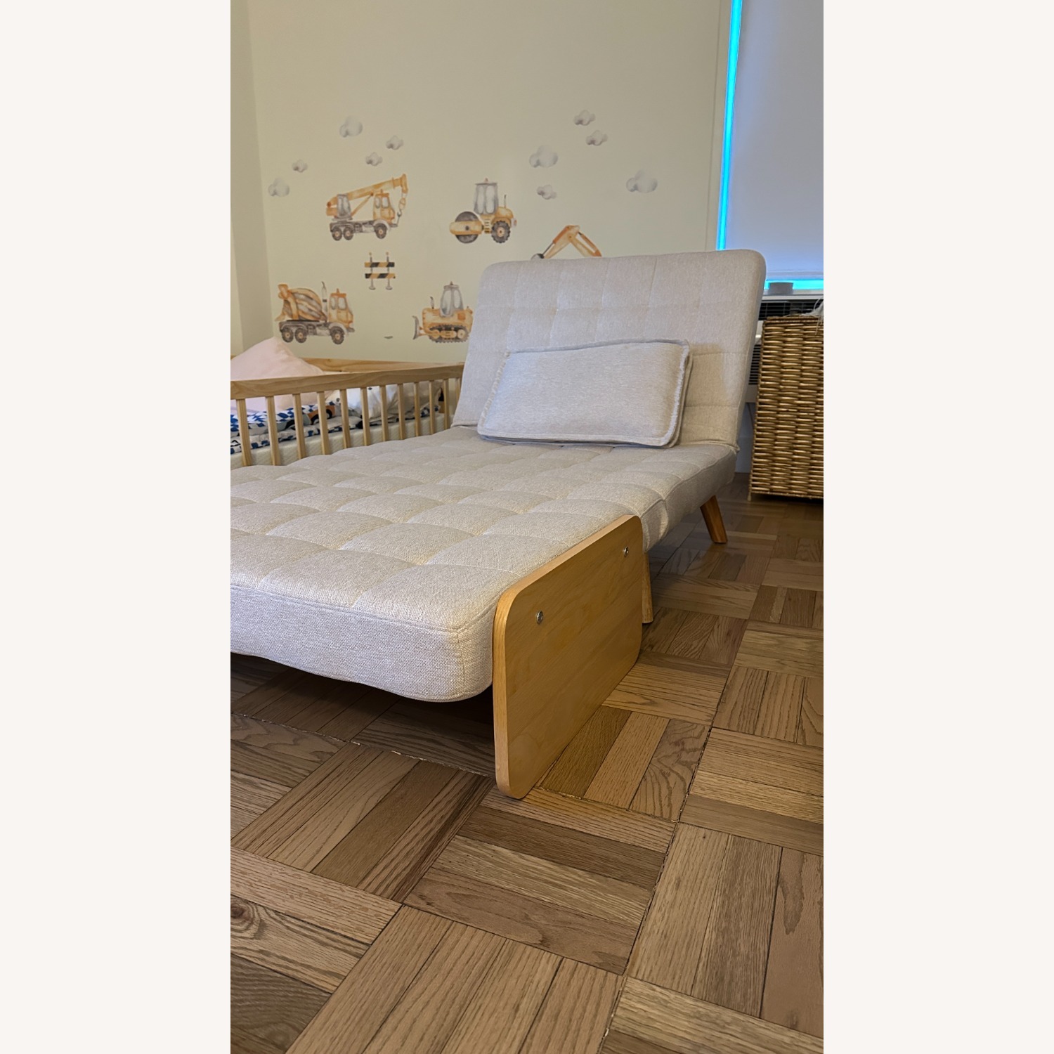 Amazon Jasiway Light Brown Fabric Sleeper Sofa - image-2