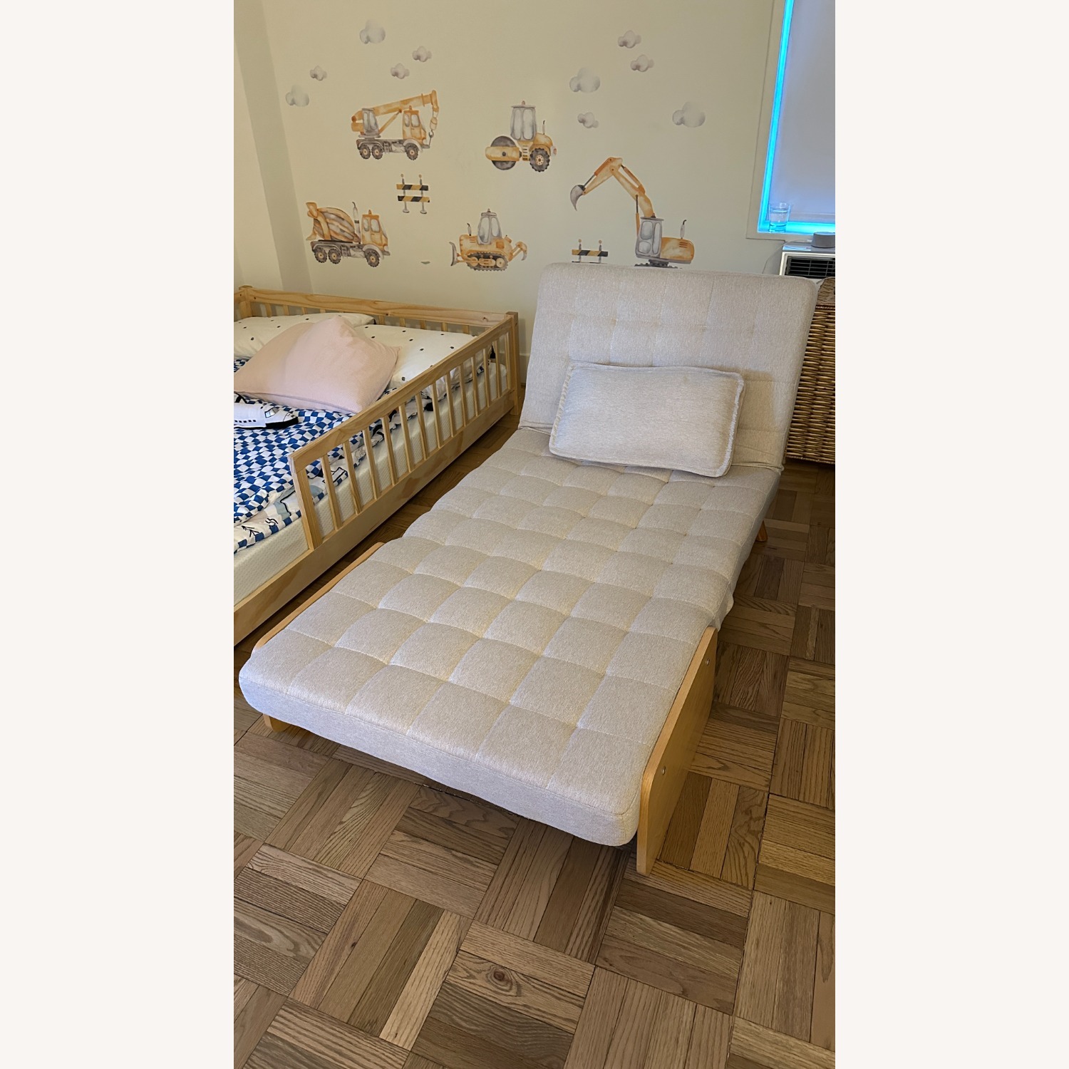 Amazon Jasiway Light Brown Fabric Sleeper Sofa - image-3