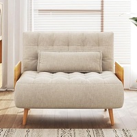 Amazon Jasiway Light Brown Fabric Sleeper Sofa