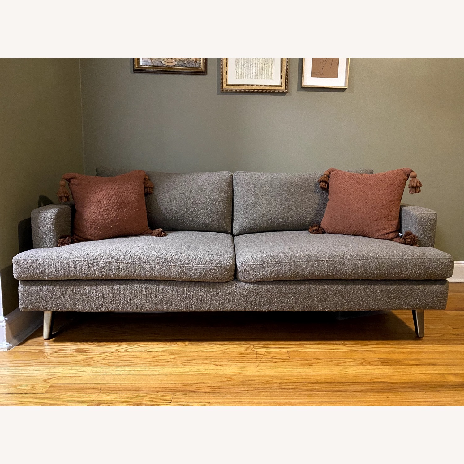 Albany Park Lido Dark Brown Boucle 2 Seater Sofa - image-1