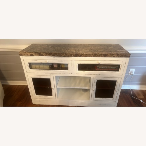 Used Vintage/Antique White Wood Sideboard for sale on AptDeco