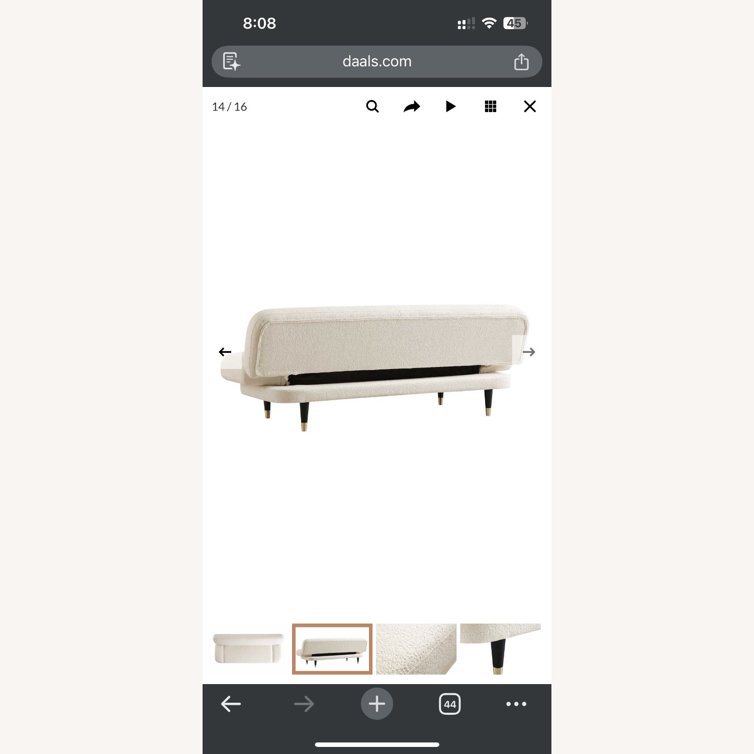 Daals Solna 2-Seater Sofa Bed Beige Boucle - image-5