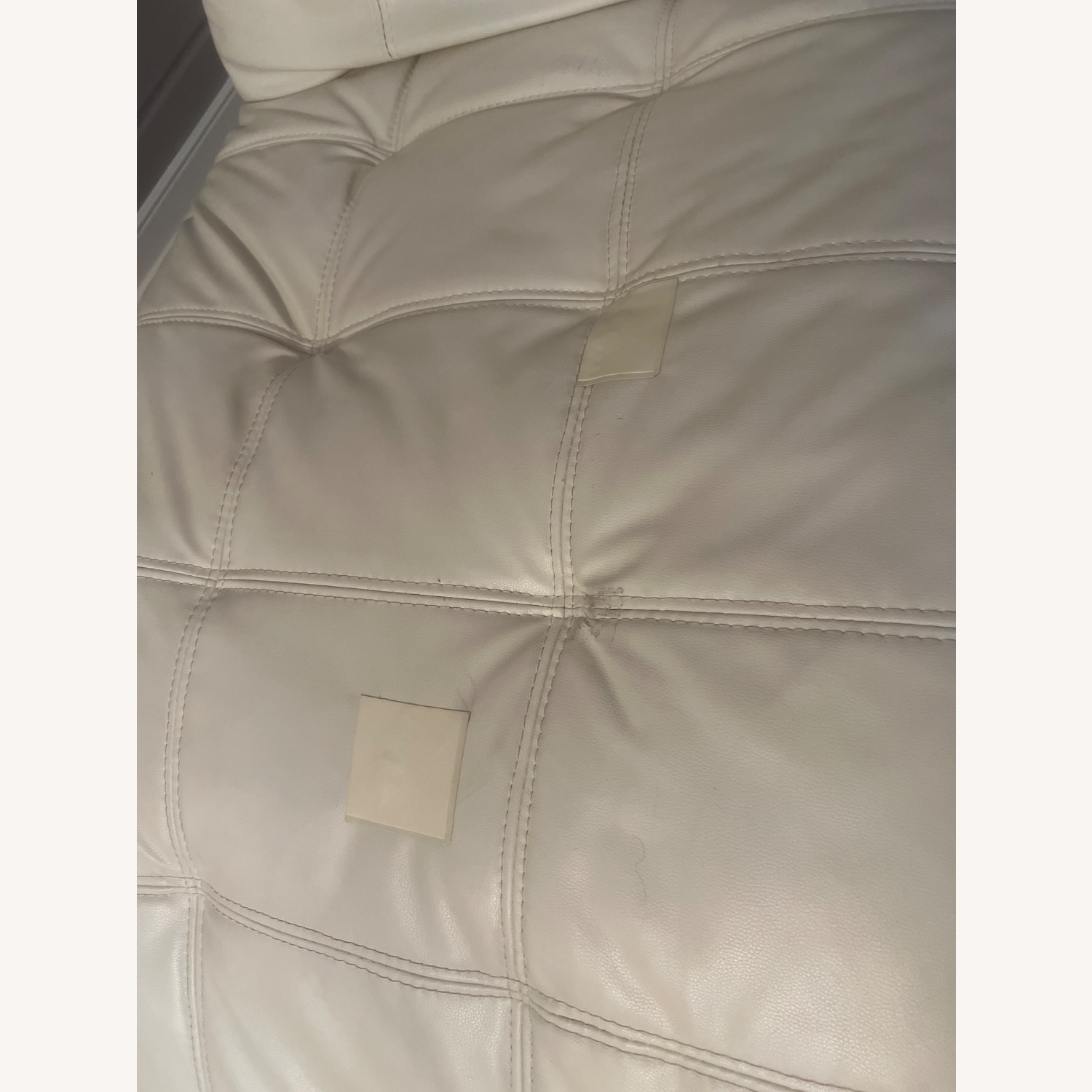 Natural Faux Leather Accent Chair - image-3