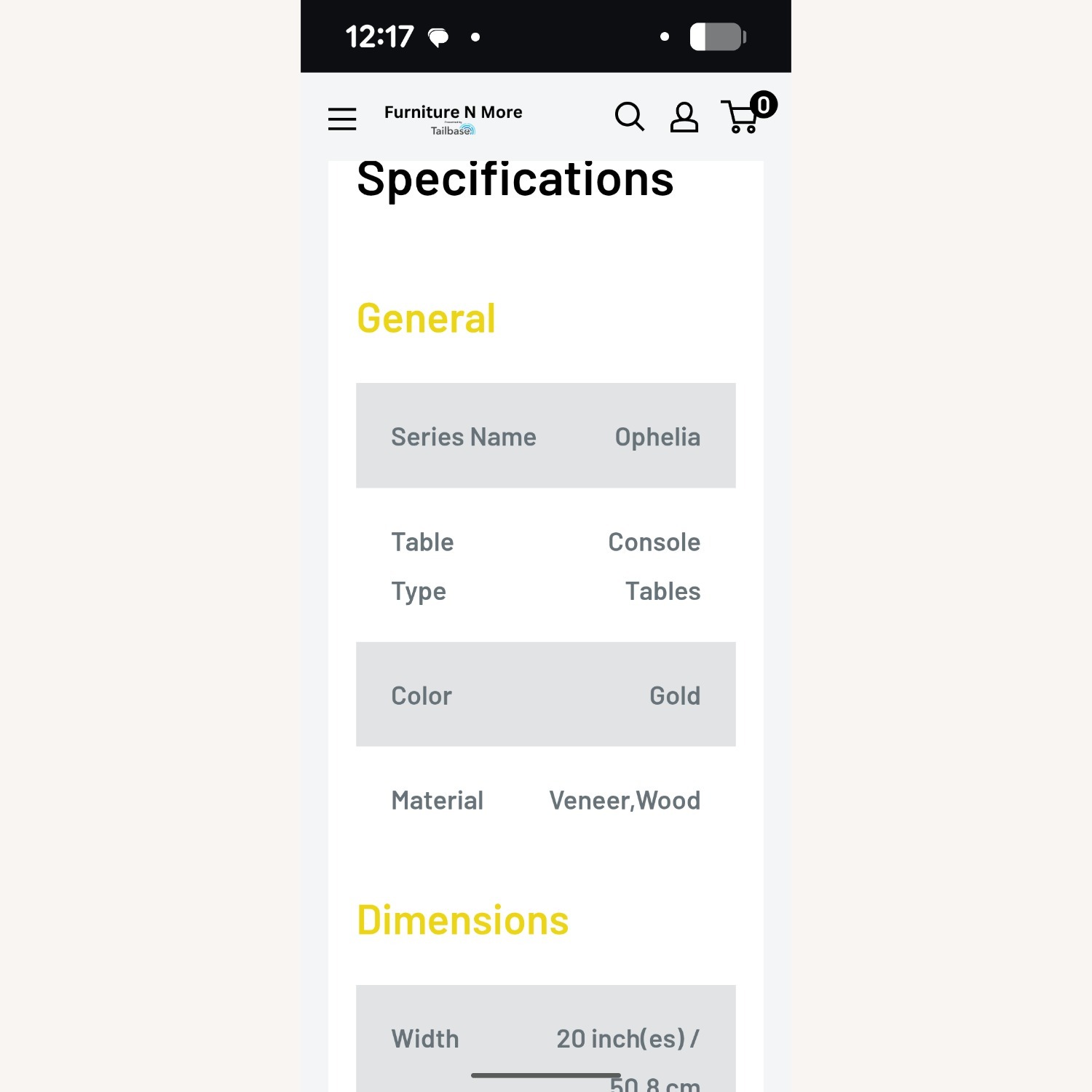 Marbled Console Table Antique Gold - image-12
