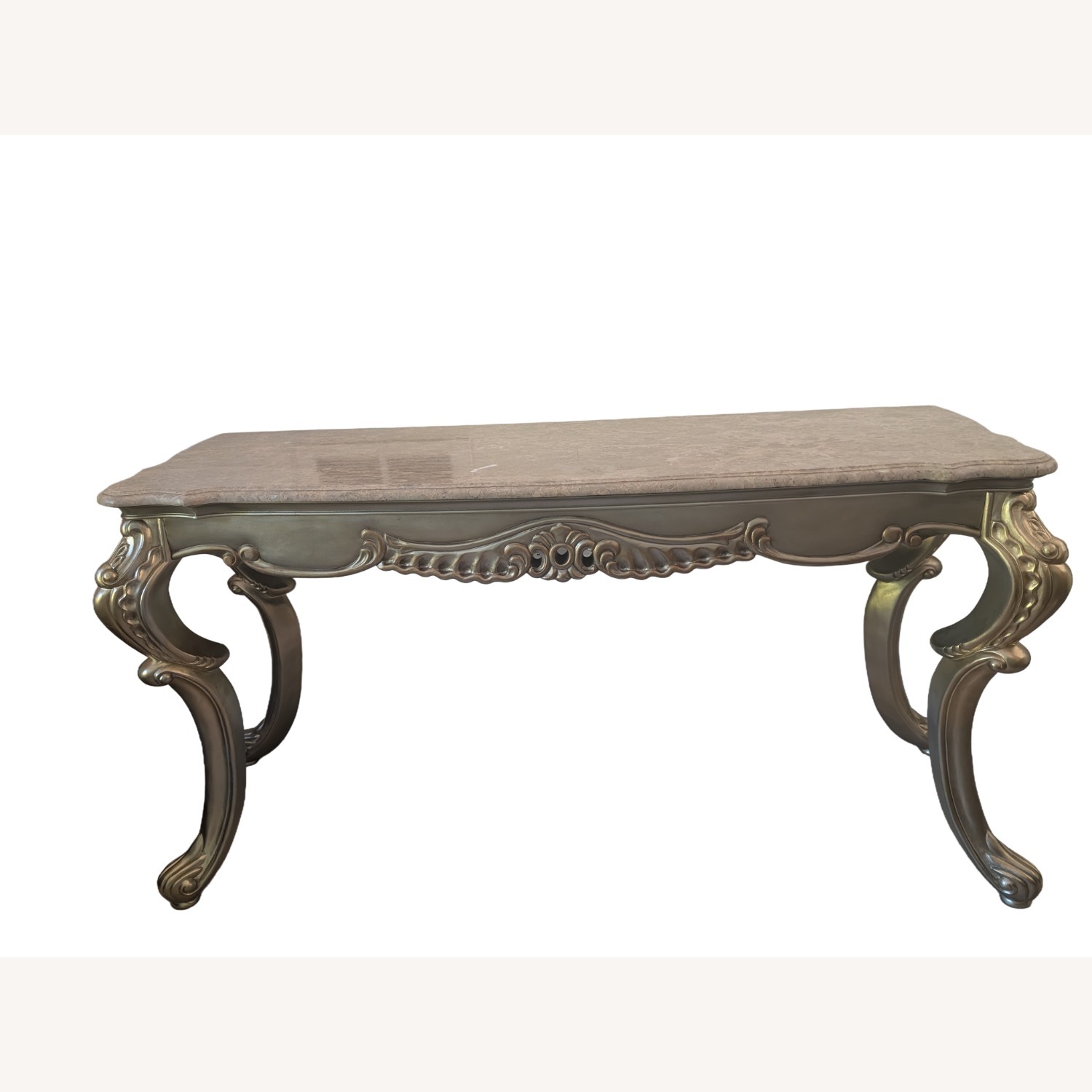 Marbled Console Table Antique Gold - image-11